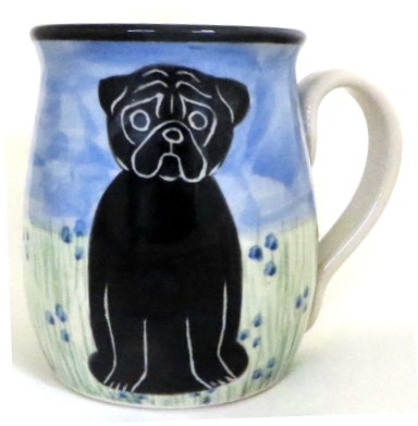 Pug Black - Deluxe Mug - Click Image to Close